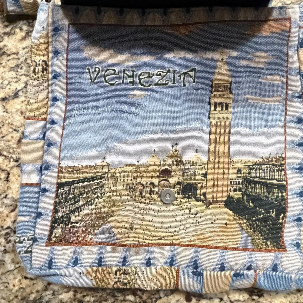 Venezia Italia Tapestry Crossbody Bag Venice Gondola Scenic Travel Messenger